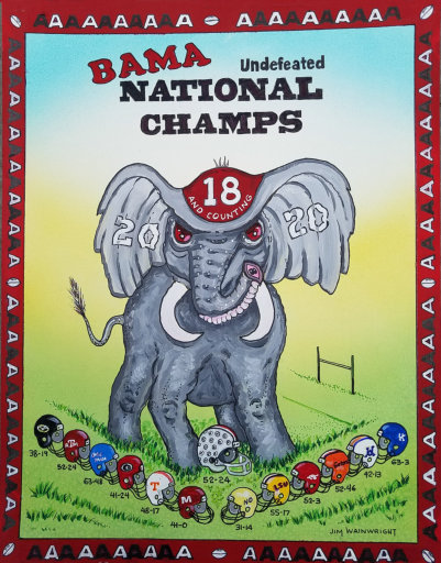 Alabama Crimson Tide 2010 BCS National Champions Print Poster