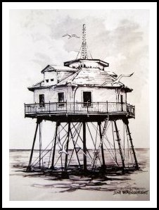 Mid Bay Lighthouse Print, Mobile, AL