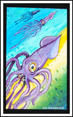 Squid Run Print